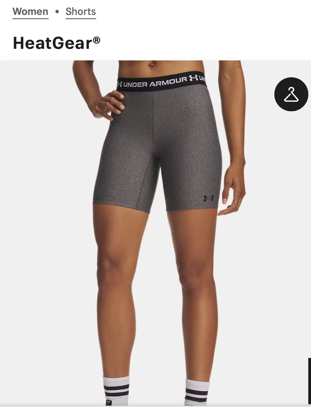 NEW Women’s Under Armour Black Marble-Print Compression Shorts